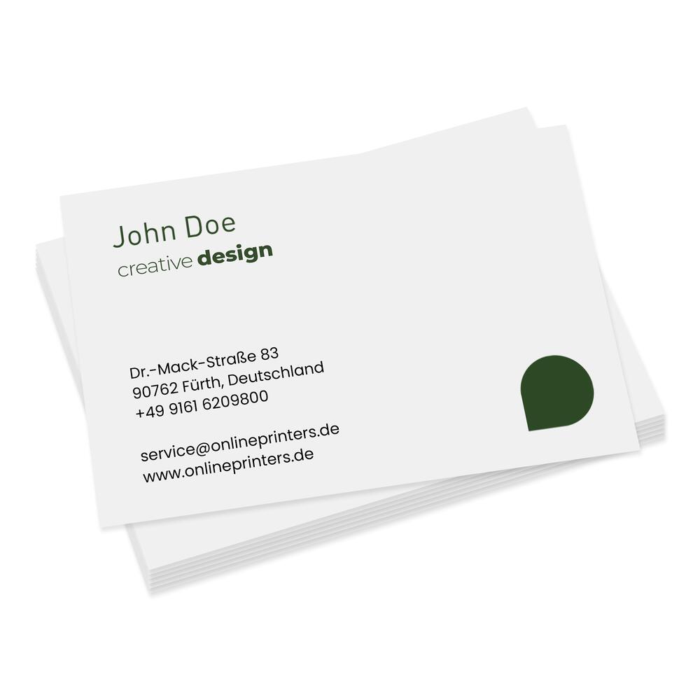 250 Visitenkarten drucken | 85x55mm | einseitig bedruckt | 400 g/m² Bilderdruckpapier matt