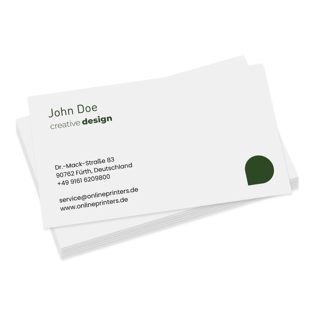 100 Visitenkarten drucken | 85x55mm | einseitig bedruckt matt
