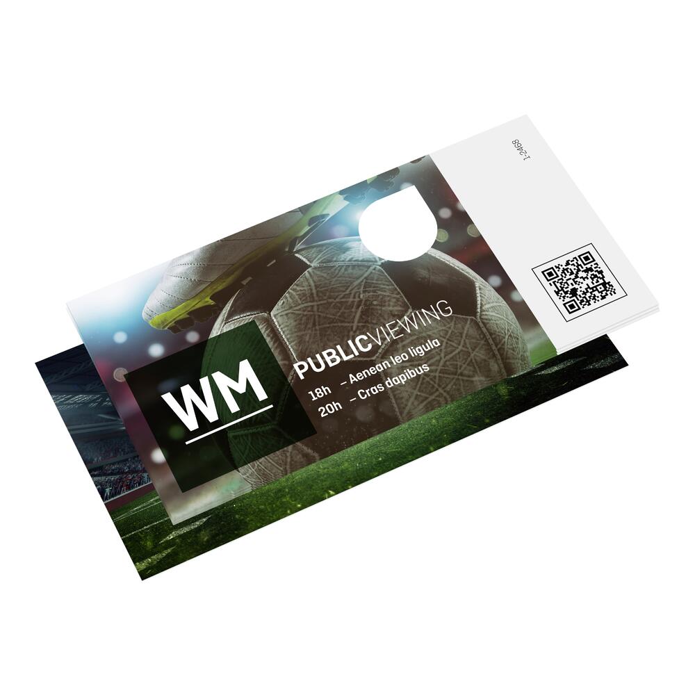 500 Eintrittskarten bedrucken lassen - DIN A7, 170 g/m² Bilderdruckpapier - Tickets mit Logo bedrucken