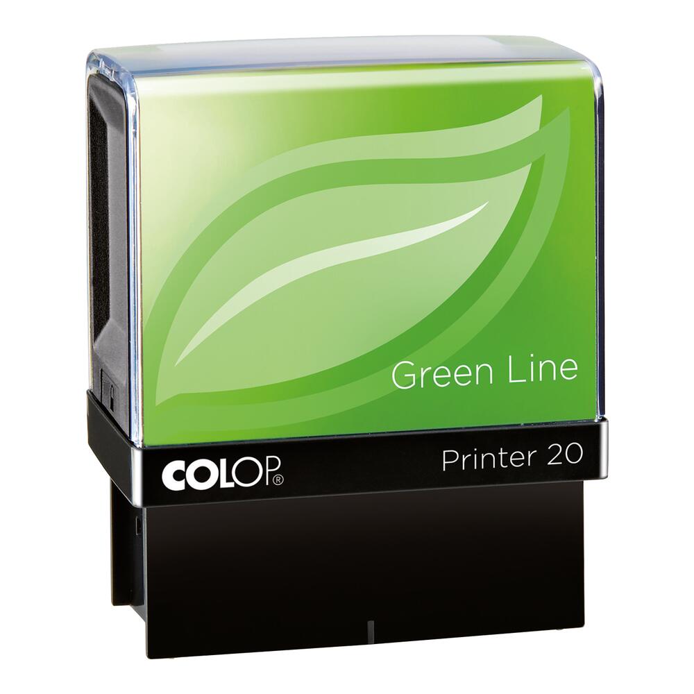 Colop Printer 20 Green Line | 3,8 x 1,4 cm | Textstempel | Adressstempel | Firmenstempel | Stempel online gestalten