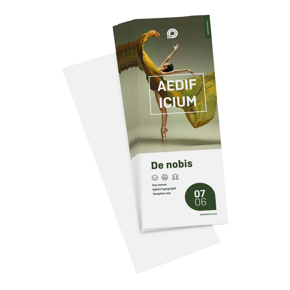5000 Flyer DIN lang drucken | einseitig bedruckt | 130 g/m² Bilderdruckpapier