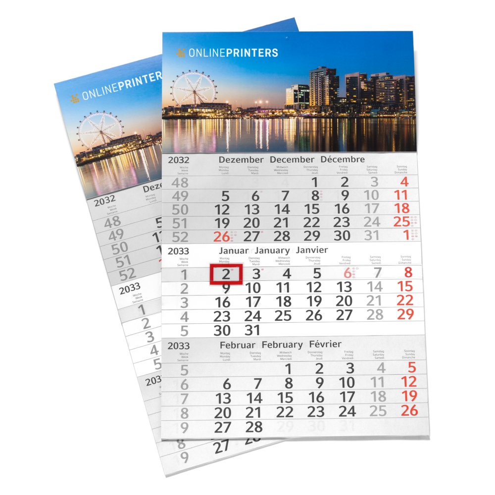 4 Monatskalender drucken » Selbst gestalten für Werbezwecke