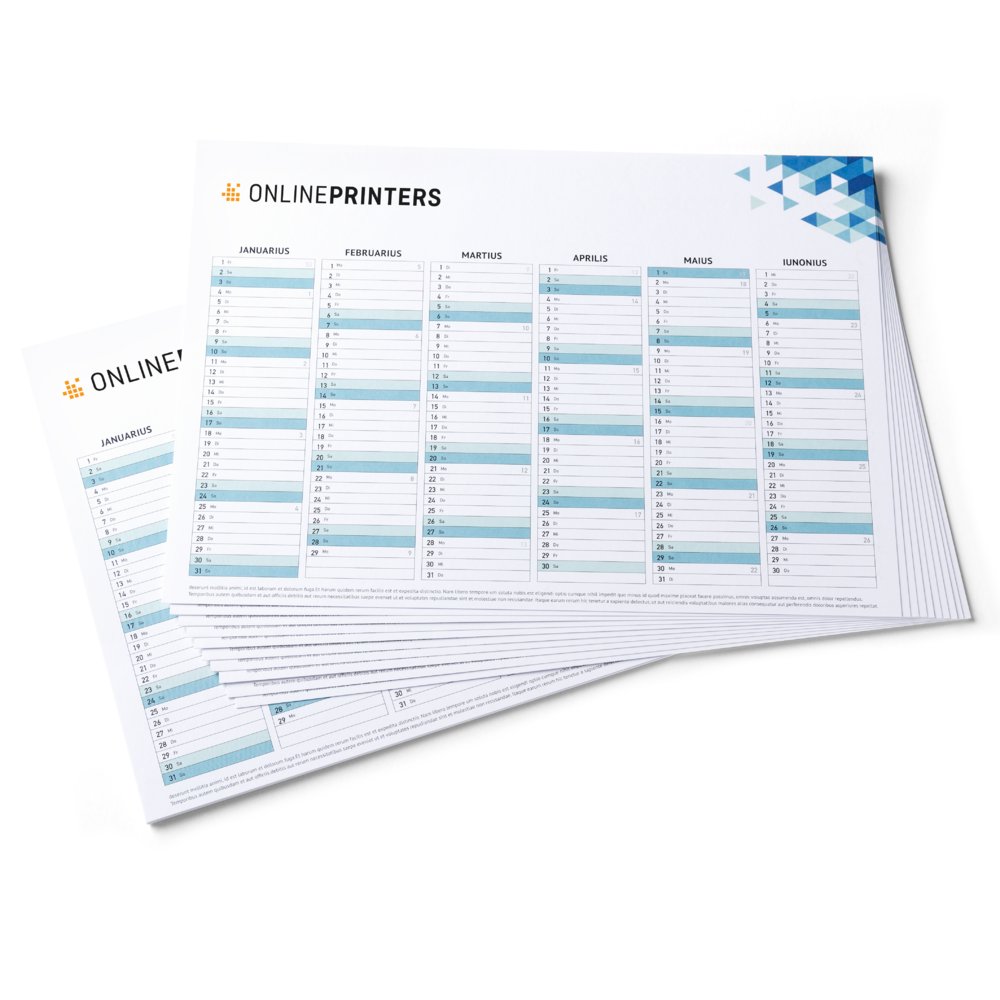 Jahresplaner DIN A4 drucken
