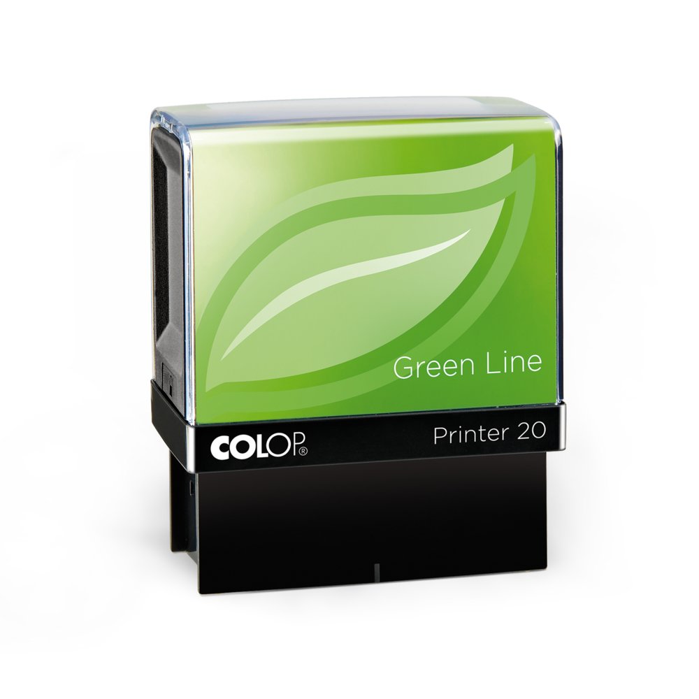 Colop Printer 20 Green Line | 3,8 x 1,4 cm | Textstempel | Adressstempel | Firmenstempel | Stempel online gestalten