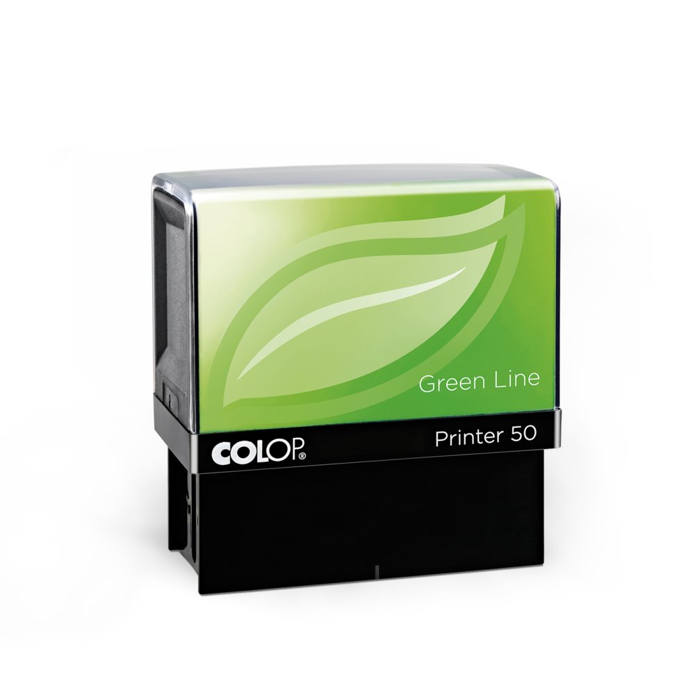 Colop Printer 50 Green Line | 6,9 x 3 cm | Textstempel | Adressstempel | Firmenstempel | Stempel online gestalten