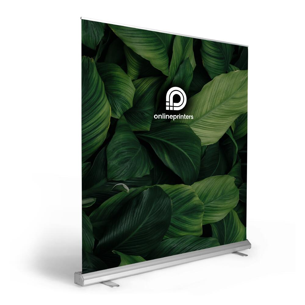 Rollup System XXL 200x200cm inkl. Druck & Transporttasche | silber | 500 g/m² PVC matt