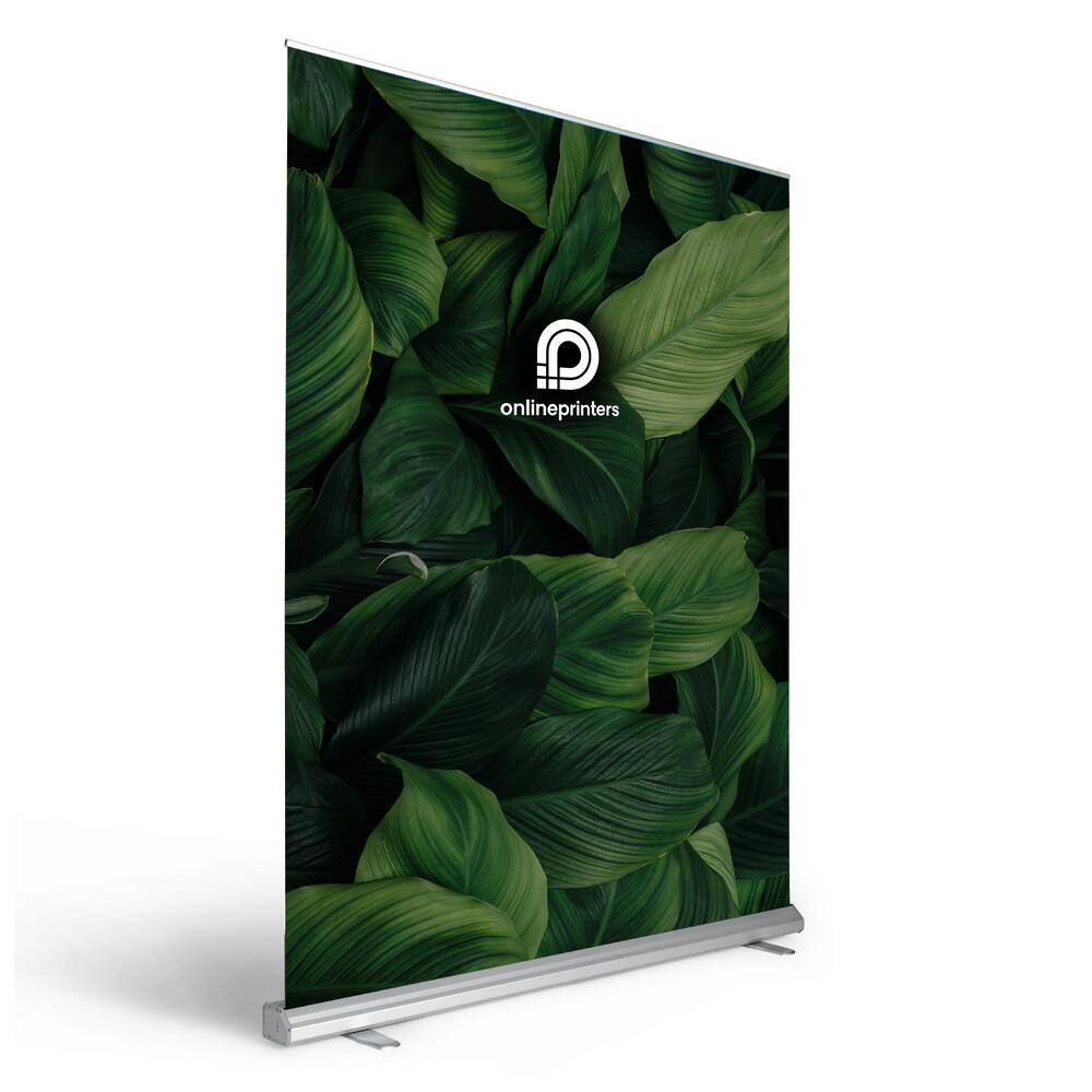 Rollup System XXL 200x250cm inkl. Druck & Transporttasche | silber | 500 g/m² PVC matt