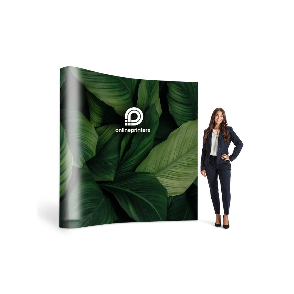 Messewand gebogen inkl. Druck | 403,6x224cm | 350μm PVC seidenglänzend