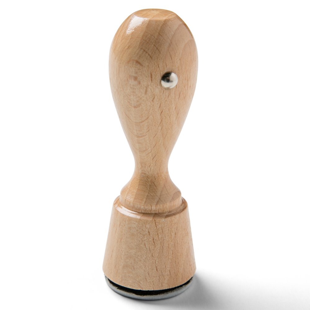 Holzstempel erstellen | rund - 30mm Durchmesser | inklusive Stempelplatte | lösungsmittelbeständig