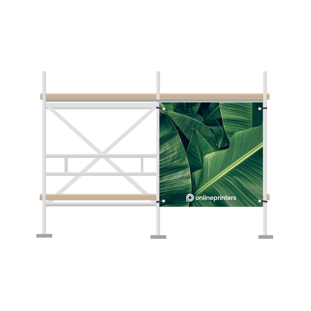 Gerüstbanner bedrucken, 200 x 206 cm, 500 g/m² PVC matt
