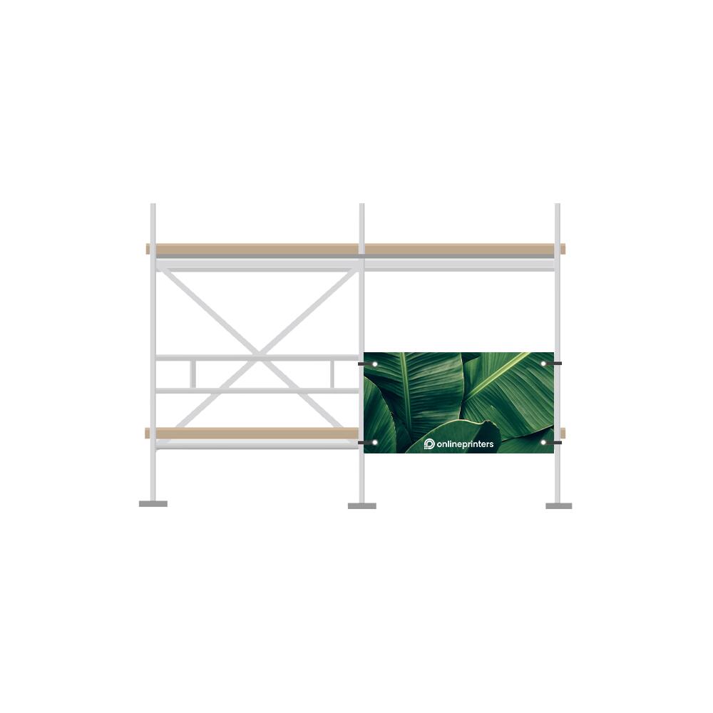 Gerüstbanner bedrucken, 250 x 100 cm, 500 g/m² PVC matt