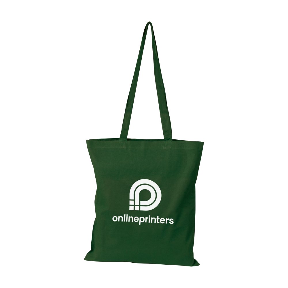 100 Öko-Baumwolltaschen bedrucken, Logo einfach hochladen, dunkelblau, OEKO-Tex-zertifiziert
