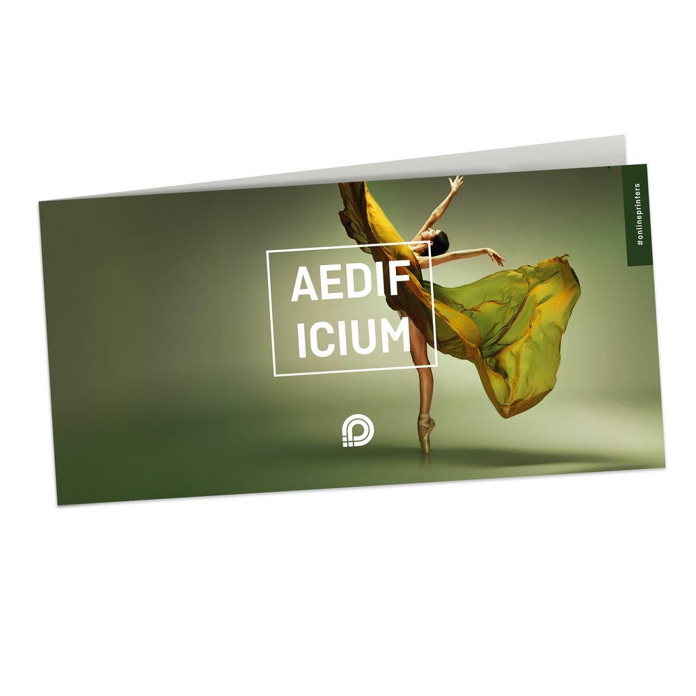 1000 Klappkarten DIN lang drucken | Querformat | 4-seitig | Ideal für Einladungskarten, Geburtstagskarten, Hochzeitseinladungen und Grußkarten