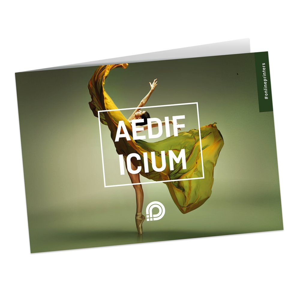 100 Klappkarten DIN A6 drucken | Querformat | 4-seitig | Ideal für Einladungskarten, Geburtstagskarten, Hochzeitseinladungen und Grußkarten