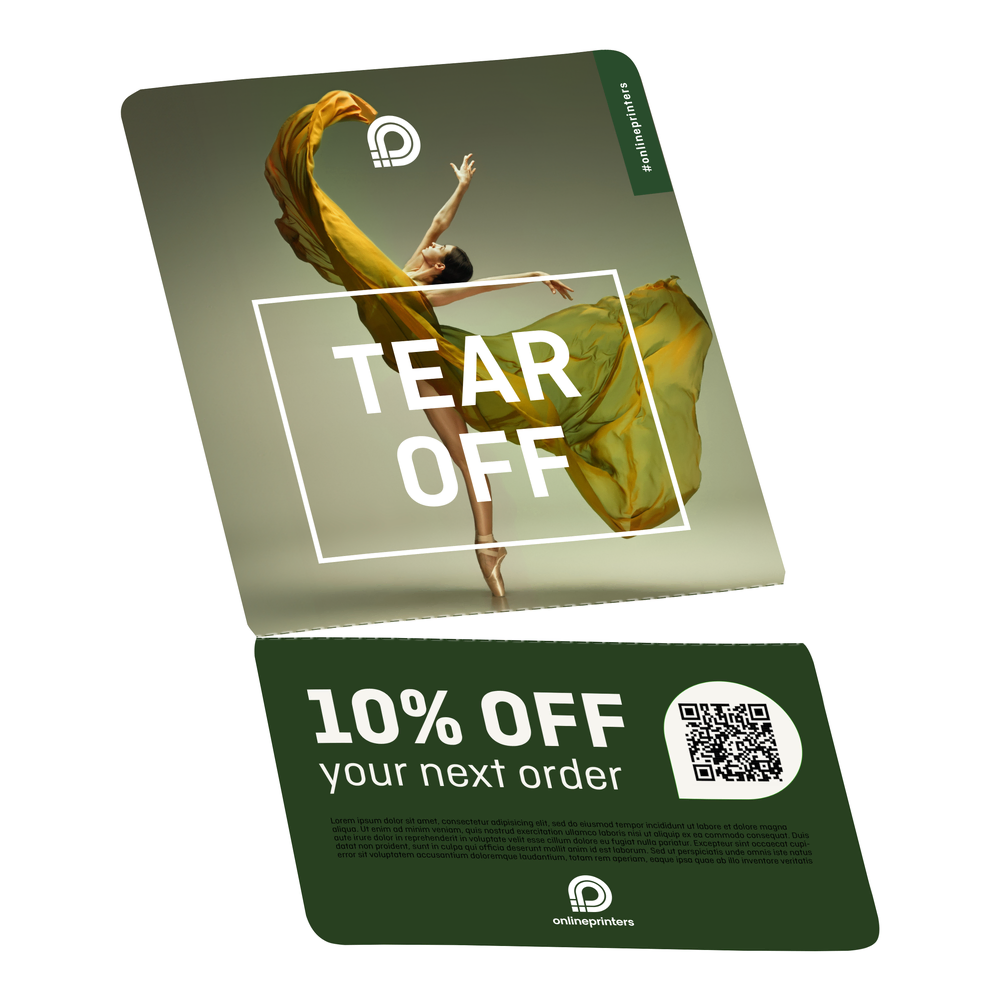 Onlineprinters - Flyer, Tear-Off-Karte