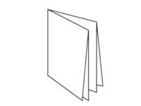 Bilderdruckpapier-Flyer, 8-seitig mit Kreuzbruchfalz.
