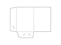 Papier-Mappe mit Visitenkartenschlitz und zwei Stecklaschen.