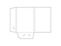Papier-Mappe mit Visitenkartenschlitz und zwei Stecklaschen.