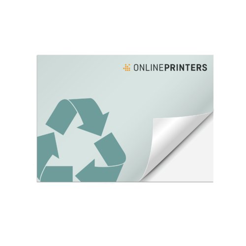 Papier-Aufkleber, umweltfreundlich und wiederverwertbar.