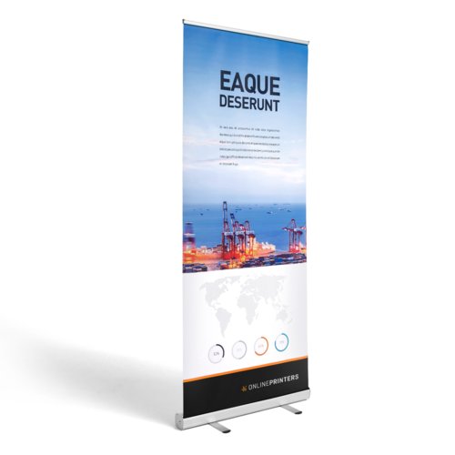 ROLL UP Display BUDGET100 inkl.Solvent-Druck-100x200cm 