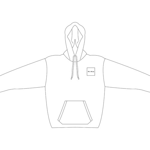 Kapuzenpullover mit Kngurutasche und Kordelzug.