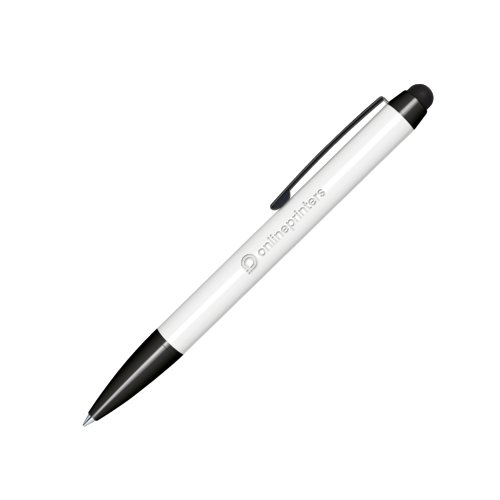 Weier Kugelschreiber mit Drehmechanismus, Touchpad-Stift und Clip.