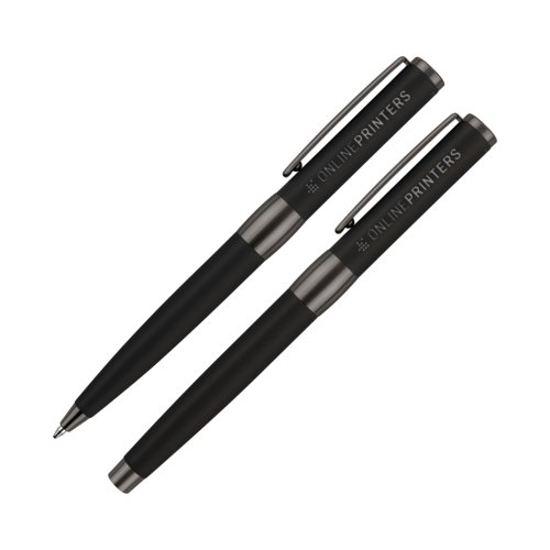 senator® Black Line Set Kugelschreiber und Füllhalter mit Lederetui 1