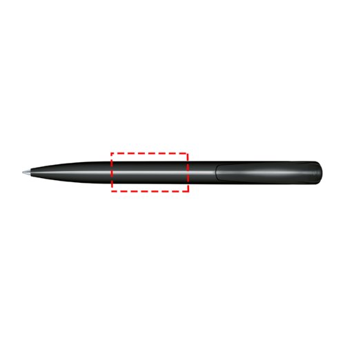Glnzender Kugelschreiber mit Clip und Druckmechanik.