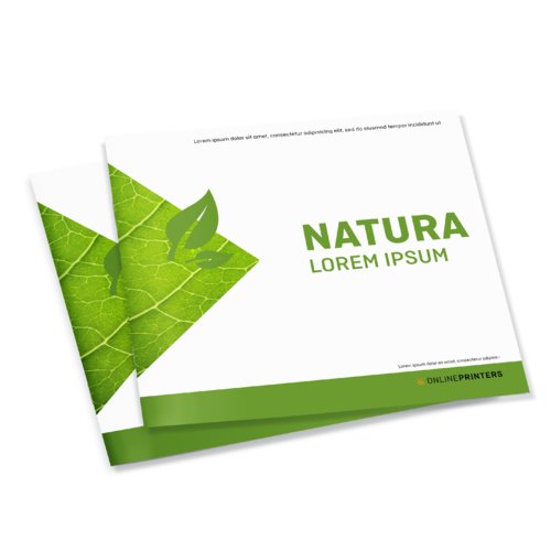 Broschüren Querformat, Öko-/Naturpapiere, DIN-Lang 1