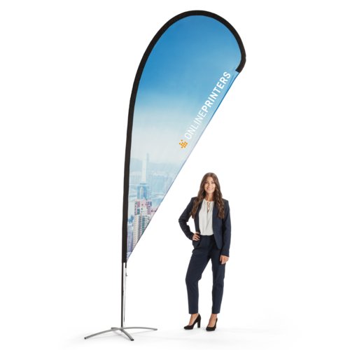 Dropflag inkl. Druck, 122 x 338 cm 1