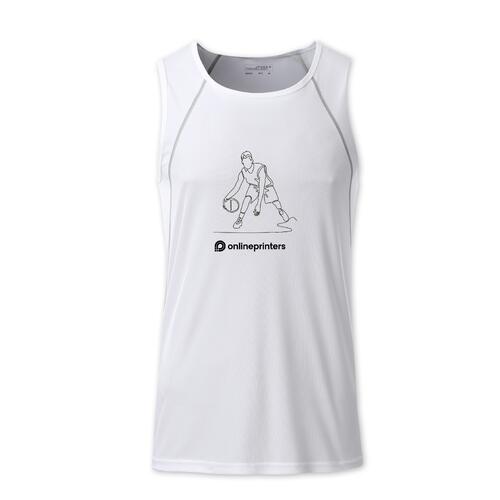 Wei�es Polyester Tanktop f�r Herren.