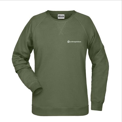 Gr�nes Sweatshirt f�r Damen aus weichem Material mit Rundhalsausschnitt.