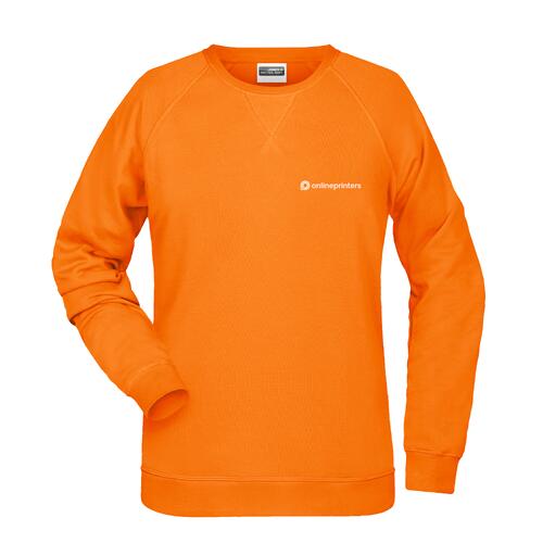 Oranges Baumwoll-Polyester-Sweatshirt f�r Damen.