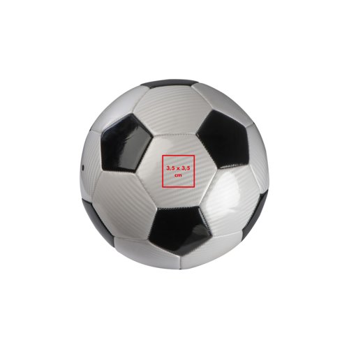 Schwarz-weier Fuball aus synthetischem Material.