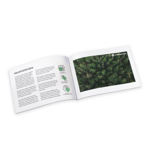 Kataloge Klebebindung, Öko-/Naturpapiere, Querformat, A5 4