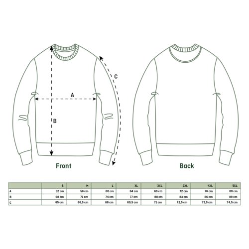 Sweatshirt aus Stoff mit Rundhalsausschnitt und langen rmeln.