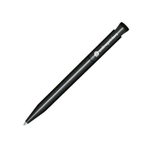 Glnzender Kugelschreiber mit Druckmechanik und Clip.