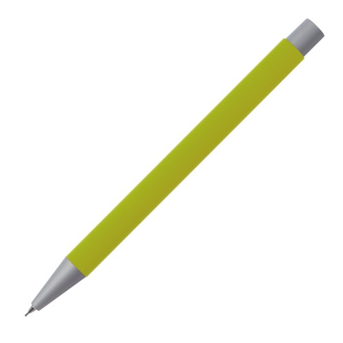 Apfelgrner Druckbleistift mit Metallelementen.