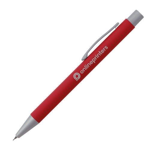 Roter Druckbleistift mit Clip.