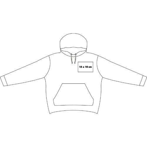 Baumwoll-Hoodie mit Kapuze und Kngurutasche.