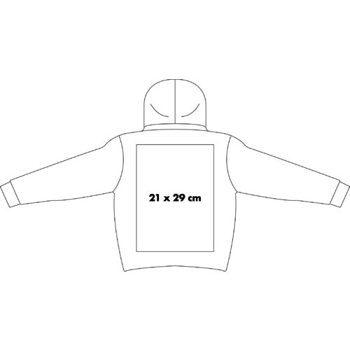 Baumwollmischgewebe Hoodie mit Kapuze und Kngurutasche.
