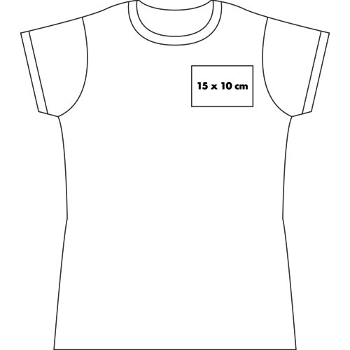 Weies Damen T-Shirt aus Stoff mit kurzen rmeln.