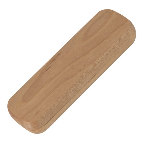 Braunes Holz-Schreibset mit Stift und Etui.