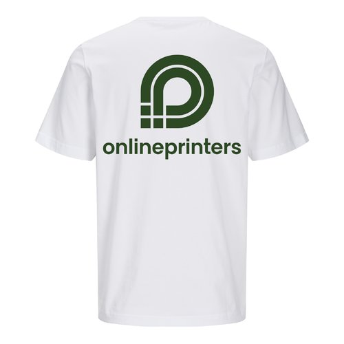 Weies Bio-Baumwoll-T-Shirt in Unisex-Passform.