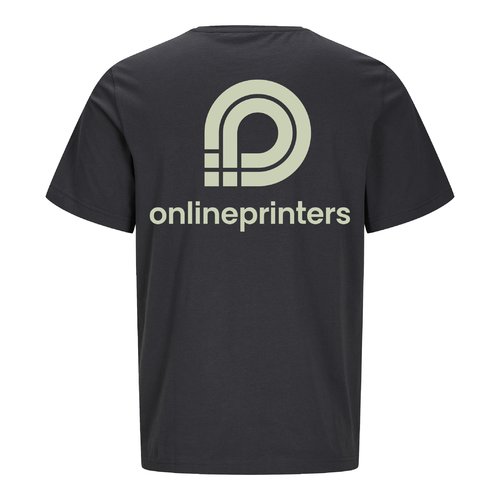 Anthrazitfarbenes T-Shirt aus Bio-Baumwolle in Unisex-Passform.