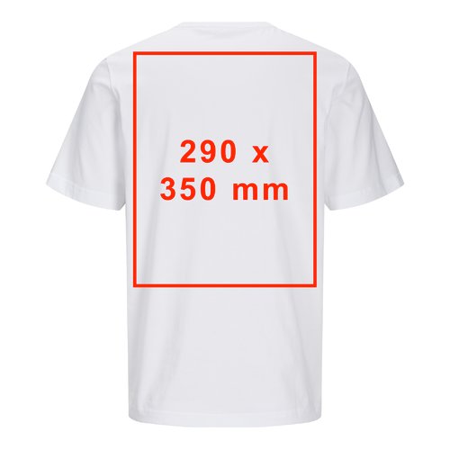 Weisses Baumwoll-T-Shirt mit kurzen rmeln und Rundhalsausschnitt, Unisex-Schnitt.