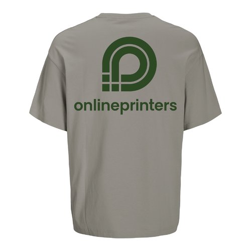 Graues Bio-Baumwoll T-Shirt im Oversized-Schnitt, Unisex.