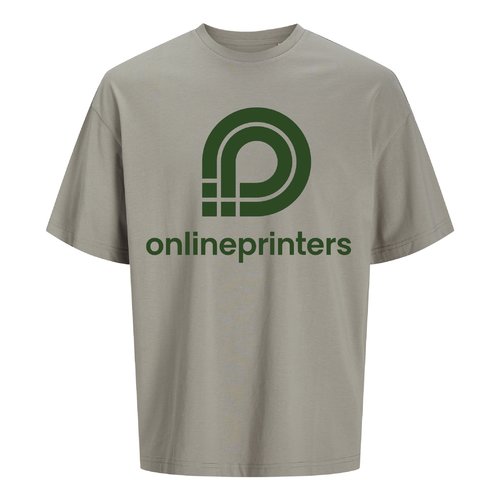 Graues Bio-Baumwoll T-Shirt im Oversized-Schnitt, Unisex.