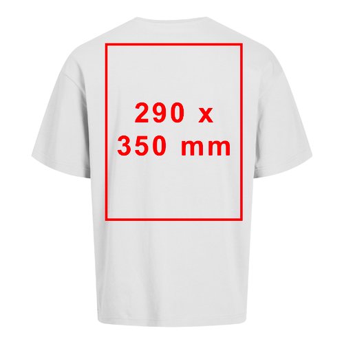 Weisses Baumwoll-T-Shirt im Oversized-Schnitt, Unisex.