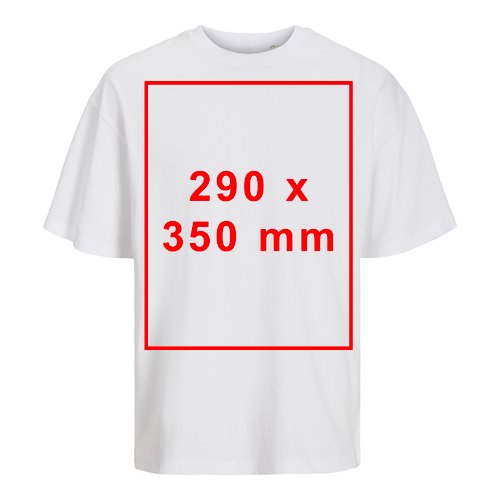Weies Baumwoll-T-Shirt im Oversized-Schnitt, Unisex.